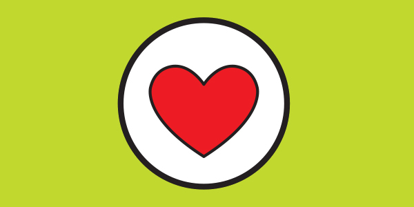A heart in a circle